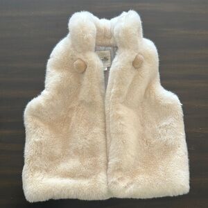 Vignette Cream Faux Fur Vest